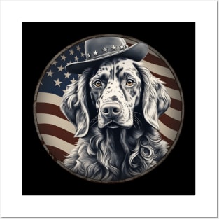 Patriotic English Setter Posters and Art